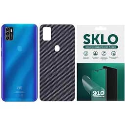 Защитная пленка SKLO Back задник Carbon для ZTE Blade A5 2020 Черный