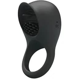 Эрекционное кольцо с вибрацией Pretty Love Ring Shacking II 8 см черный