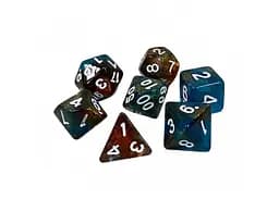 Набор кубиков Double Color Glitter 7 Dice Set - Red-Blue , 7 шт. (g7dglitdc10)