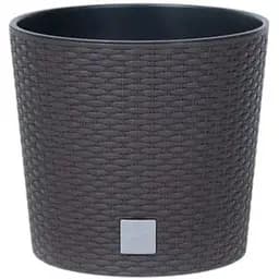 Горщик з кашпо для рослин Prosperplast Rato Round - коричневий, 15/15,3 л