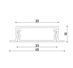 LED профіль з розсіювачем PC матовий опал, 3м KLOODI KLP3513 3 - мініатюра 2