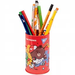 Стакан-підставка бочка Yes Line friends метал 6.5х10.8 см червоний (470504) - мініатюра 3