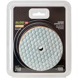 Круг алмазний Alloid Building Tools Hexagon шліфувальний на липучці 100 мм зерно 200 (DD-63388) - мініатюра 4