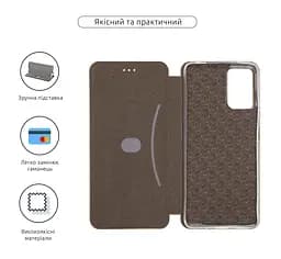 Чехол-книжка для Motorola G06 4G/G06 Power 4G, G-Case, золотой, кожаный чехол-книжка из экокожи (PU) и TPU, с магнитом, с подставкой и вместительным кардхолдером, противоударный, защита всего корпуса, ArmorStandart (ARM89028) - мініатюра 3