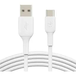 Кабель Belkin USB-A > USB-C зарядка/синхронизация 1м, 15Вт, Type-C, PVC, белый teh0013670