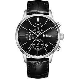 Наручний годинник чоловічий Lee Cooper Leather Black Сріблястий (3434)