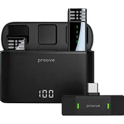 Мікрофонна радіосистема Proove Record USB-C Black (PMRC00010202) [109438]