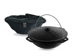 Казан чавунний азіатський 15 л з кришкою та чохлом