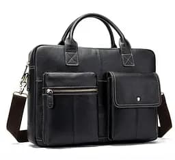 Чоловіча шкіряна сумка Vintage 40х29х8 см sum0012313