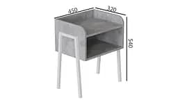 Тумба модульна Ferrum-decor Джузі 540x450x320 метал Білий ДСП Бетон 16 мм (FRD-102981) - мініатюра 3