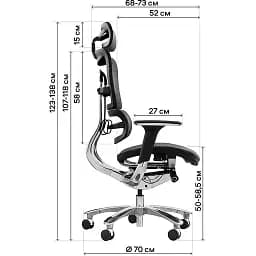 Офісне крісло GT Racer X-801A (W-55 B-45), синє (X-801A Blue (W-55 B-45)) - мініатюра 9