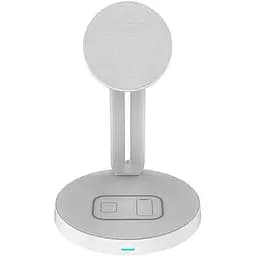 Бездротовий зарядний пристрій WiWU 2in1 Magnetic Wireless Charger M13 White [91676] - мініатюра 2