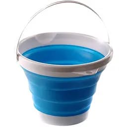 Ведро складное Сила силиконовое 5 л синее