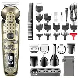 Професійна стрижка VGR V-103 8 в 1 акумуляторна триммер універсальний 5 Вт Бронза