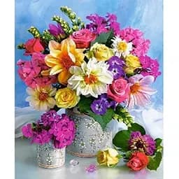 Картина Алмазна мозаїка 40 * 50 см зі стразами на підрамнику Завжди прекрасні Квіти алмазна мозаїка