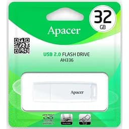 Флеш-накопичувач Apacer USB 2.0 AH336 32Gb білий - мініатюра 2