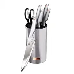 Набір з 6-х кухонних ножів та підставки Berlinger Haus Moonlight Edition (BH-2795)