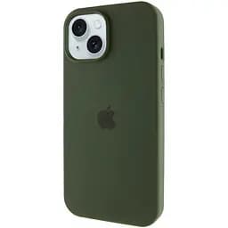 Чохол Epik Silicone Case Full Protective AA with MagSafe для Apple iPhone 15, 6.1 Зелений/Cyprus Green