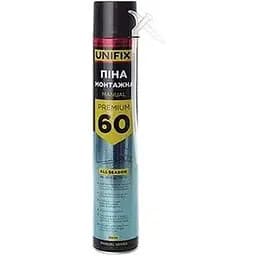Піна монтажна Unifix Premium ручна всесезонна 60 л 750 мл