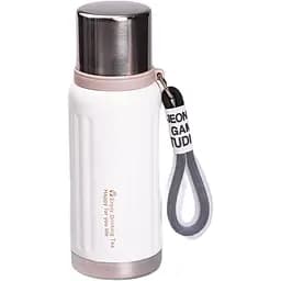 Термос Enjoy 600 мл з фліп кришкою і ремінцем, білий Yiwu HP-14-9W