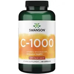 Вітамін С Swanson Vitamin C 1000 мг із шипшиною 90 капсул