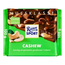 Шоколад молочний Ritter Sport зі смаженими подсоленими шматочками 100 г