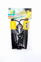 Скакалка С 34203 со встроенным счетчиком, длина 295 см, в кульке (6900067342034) Чtрный