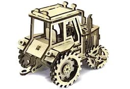 Дерев'яний конструктор Трактор John Deere 93 деталі - мініатюра 5