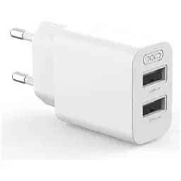 Зарядний пристрій XO L109 12W 2xUSB-A White (L109_White)