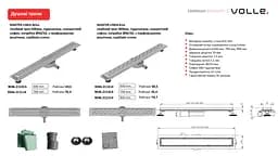 Трап лінійний Volle 700 мм з перфорованою решіткою cepillado cromo Master Linea 9046.211414 - мініатюра 3