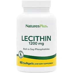 Натуральна добавка NaturesPlus Lecithin 1200 mg 90 капсул