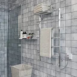 Електрична рушникосушарка Kosser Скоба с полкой 900x500/7 ER рег. ДСп06ЕR, Хром, Праве - мініатюра 4