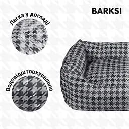 Лежак Barksi Home Гусина лапка прямокутний M 40x60 см сірий - мініатюра 4