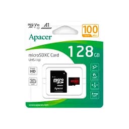 Карта пам'яті Apacer 128GB microSD class 10 UHS-I V10 A1 (AP128GMCSX10UB-R) - мініатюра 2