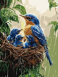 Набір для розпису по номерах Весняний дощ, Ideyka, 30x40 см, КНО6741