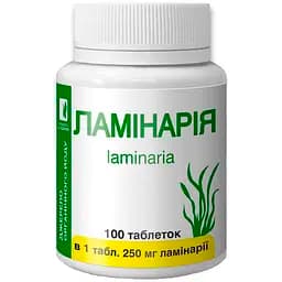 Ламінарія Красота та Здоров'я 250 мг 100 таблеток 