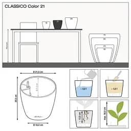 Вазон Lechuza Classico Color, 5 л, пісочно-коричневий (13182) - мініатюра 3