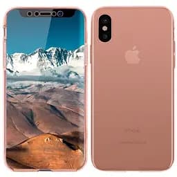 Чехол-накладка Toto 360 Fully-covered TPU case iPhone X Rose Gold