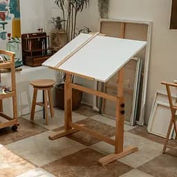 Стіл художній креслярський Meeden 6063, 90x60x84 см, дерев'яний, регульована висота - мініатюра 5