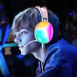 Навушники накладні Hoco W109 ігрові з LED підсвічуванням Jack 3.5 білий - мініатюра 5
