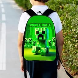 Рюкзак дитячий майнкрафт Кріпер "Minecraft" 34х27см, міський ранець для хлопчика (00524)