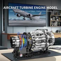 Конструктор двигун Mould King авіаційний турбореактивний Turbojet Engine Mechanical  моторозований дитячий мотор 1247 деталей - мініатюра 8