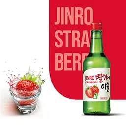 Упаковка соджу Jinro Strawberry Полуниця 13.0 %, 360 мл x 20 шт.
