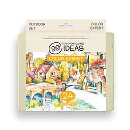 Набор цветных карандашей 99IDEAS "Color Expert" 24 цв., Outdoor, металл. коробка, 99CE-24OUTD