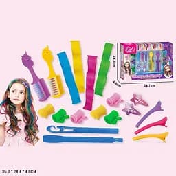 Набір крейда для волосся, 8839, гребінець з аксесуарами, 35x4.8x24.4 см