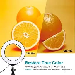 Кільцева USB RGBW LED лампа Puluz PKT3047B 6.2"+ настільне кріплення - мініатюра 4