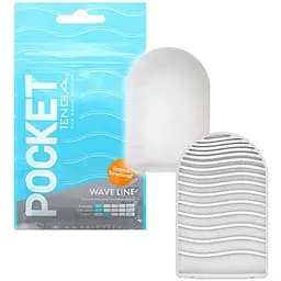Мастурбатор Tenga Pocket Wave Line білий