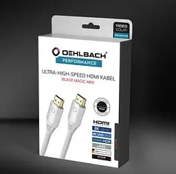 Кабель HDMI Oehlbach Black Magic MK II UHD v2.1 8K 48Gbit HDR Ethernet ARC 2м White - мініатюра 7