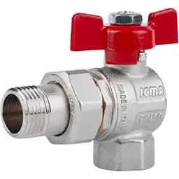 Кран кульовий Icma FAR. ROSSA 1/2" кутовий №361 (87361AD11)