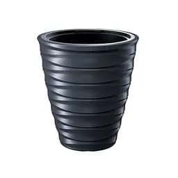 Горщик для квітів Prosperplast Freze круглий з вкладишем антрацит 300 x 320 мм (61383-433)